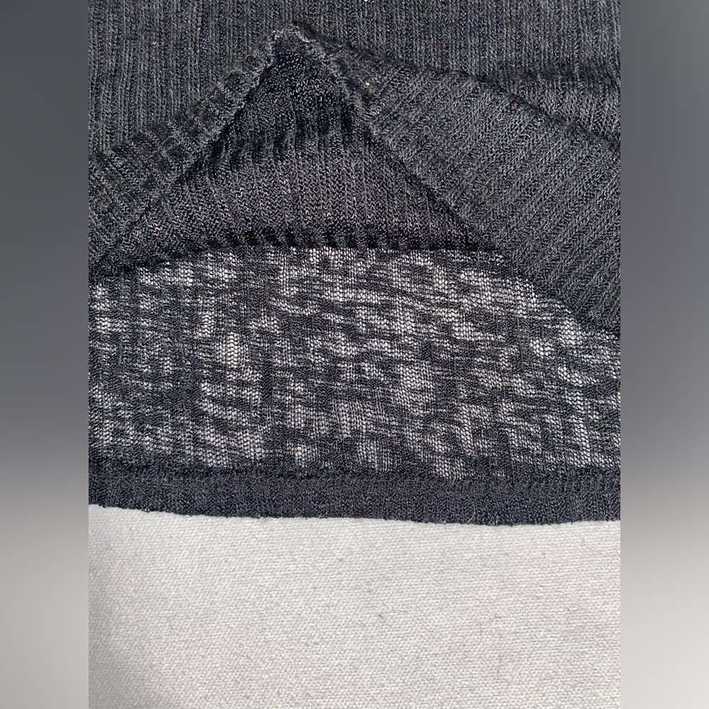 Black Sheer Sweater Shirt - Picture 3 of 7